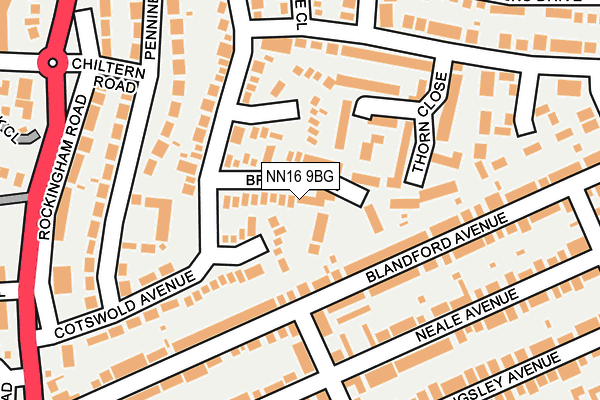 NN16 9BG map - OS OpenMap – Local (Ordnance Survey)