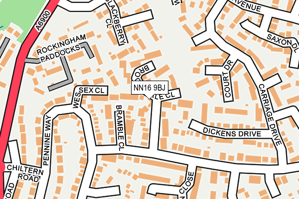 NN16 9BJ map - OS OpenMap – Local (Ordnance Survey)