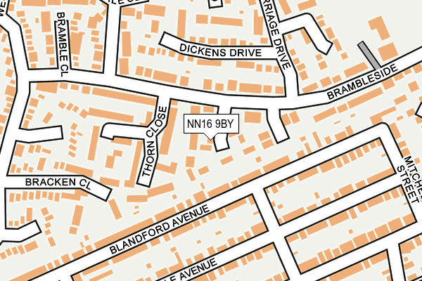 NN16 9BY map - OS OpenMap – Local (Ordnance Survey)