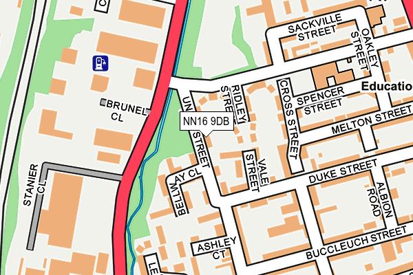 NN16 9DB map - OS OpenMap – Local (Ordnance Survey)