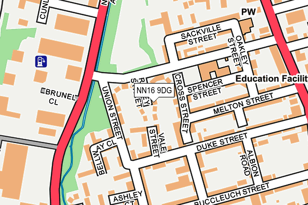 NN16 9DG map - OS OpenMap – Local (Ordnance Survey)