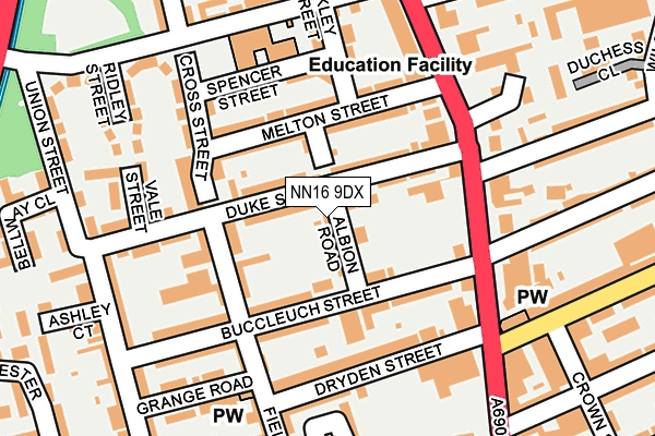 NN16 9DX map - OS OpenMap – Local (Ordnance Survey)