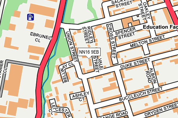 NN16 9EB map - OS OpenMap – Local (Ordnance Survey)