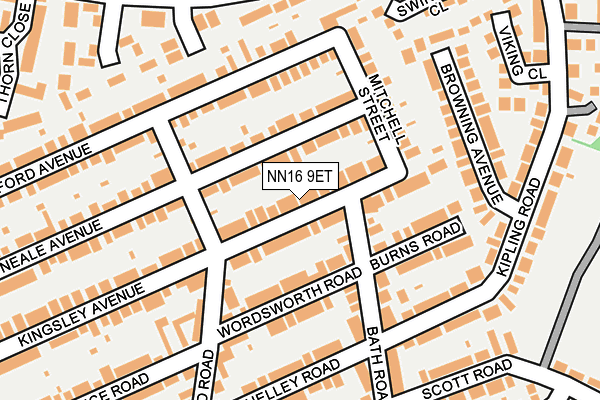 NN16 9ET map - OS OpenMap – Local (Ordnance Survey)