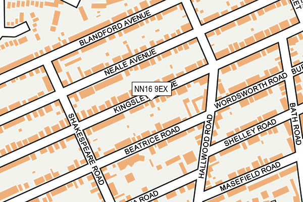 NN16 9EX map - OS OpenMap – Local (Ordnance Survey)