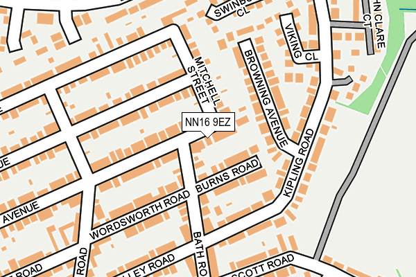 NN16 9EZ map - OS OpenMap – Local (Ordnance Survey)