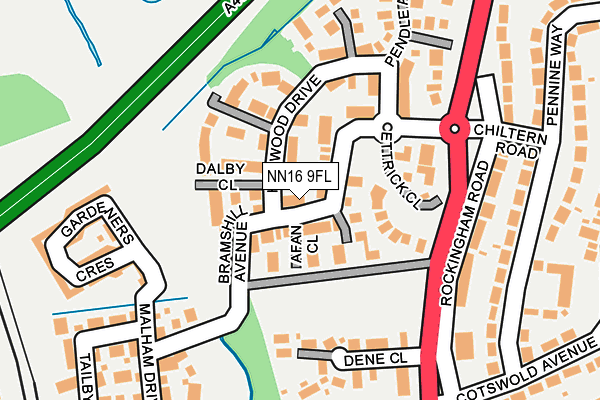 NN16 9FL map - OS OpenMap – Local (Ordnance Survey)