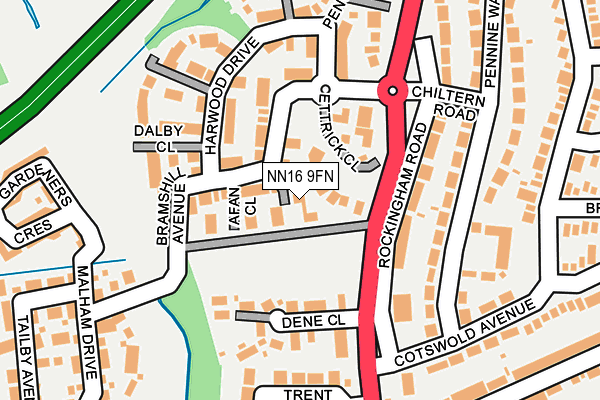 NN16 9FN map - OS OpenMap – Local (Ordnance Survey)