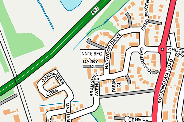 NN16 9FQ map - OS OpenMap – Local (Ordnance Survey)