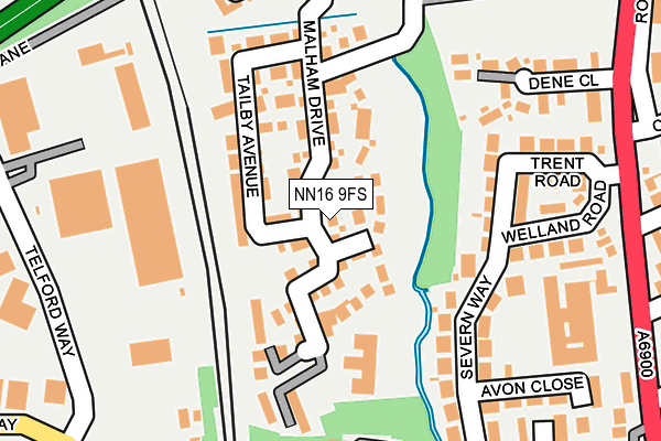 NN16 9FS map - OS OpenMap – Local (Ordnance Survey)