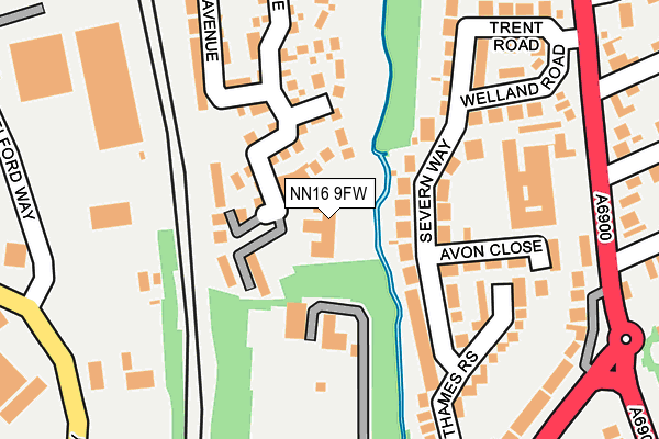 NN16 9FW map - OS OpenMap – Local (Ordnance Survey)