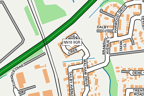 NN16 9GR map - OS OpenMap – Local (Ordnance Survey)