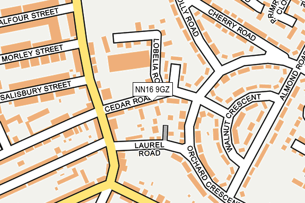 NN16 9GZ map - OS OpenMap – Local (Ordnance Survey)