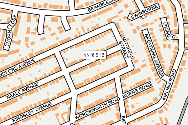 NN16 9HB map - OS OpenMap – Local (Ordnance Survey)