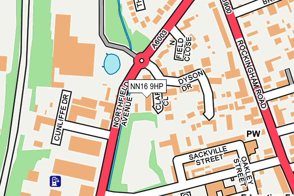 NN16 9HP map - OS OpenMap – Local (Ordnance Survey)