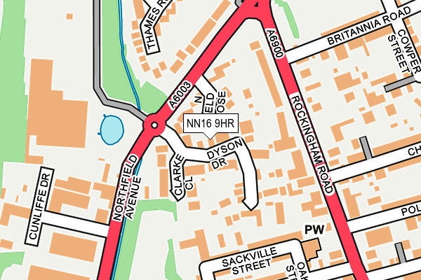 NN16 9HR map - OS OpenMap – Local (Ordnance Survey)