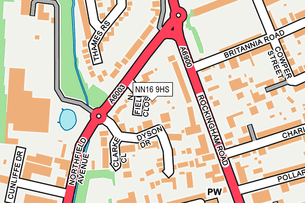 NN16 9HS map - OS OpenMap – Local (Ordnance Survey)