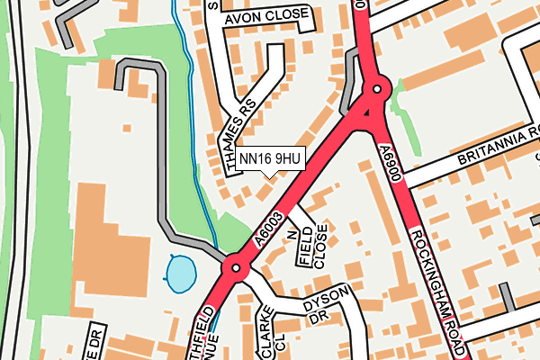 NN16 9HU map - OS OpenMap – Local (Ordnance Survey)