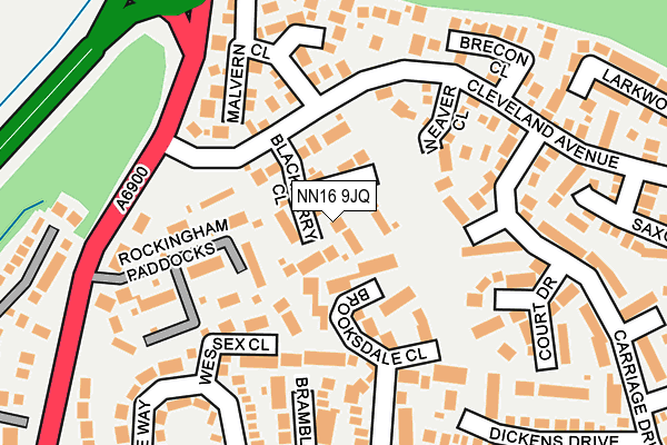 NN16 9JQ map - OS OpenMap – Local (Ordnance Survey)