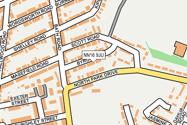 NN16 9JU map - OS OpenMap – Local (Ordnance Survey)