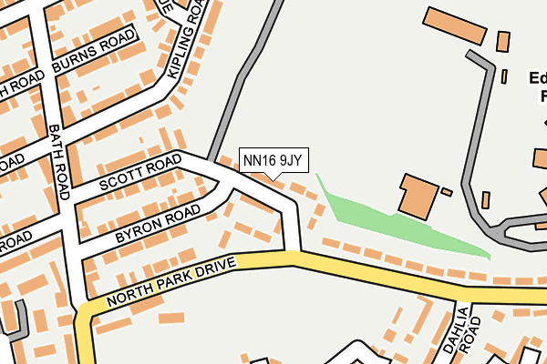 NN16 9JY map - OS OpenMap – Local (Ordnance Survey)