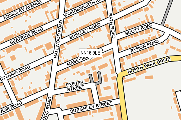 NN16 9LE map - OS OpenMap – Local (Ordnance Survey)