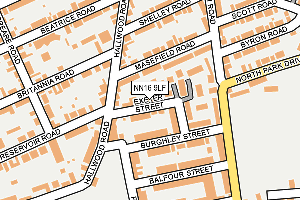 NN16 9LF map - OS OpenMap – Local (Ordnance Survey)