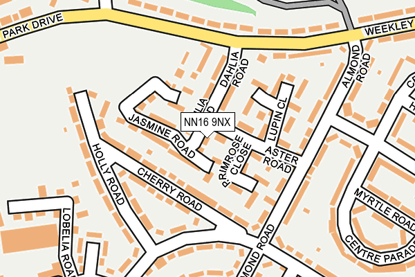 NN16 9NX map - OS OpenMap – Local (Ordnance Survey)