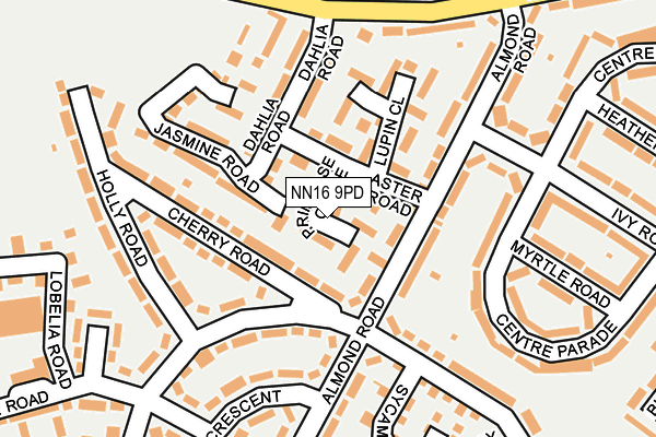 NN16 9PD map - OS OpenMap – Local (Ordnance Survey)