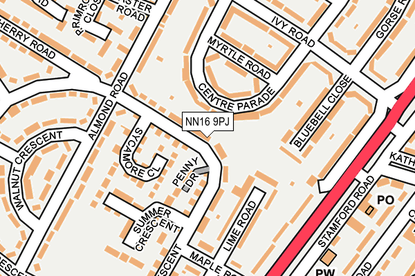 NN16 9PJ map - OS OpenMap – Local (Ordnance Survey)