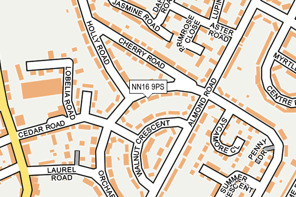 NN16 9PS map - OS OpenMap – Local (Ordnance Survey)