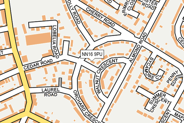NN16 9PU map - OS OpenMap – Local (Ordnance Survey)