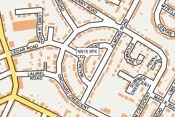 NN16 9PX map - OS OpenMap – Local (Ordnance Survey)
