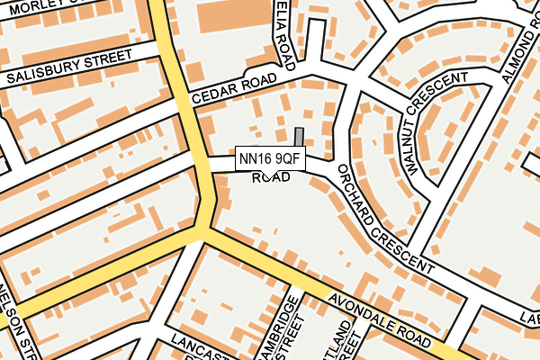 NN16 9QF map - OS OpenMap – Local (Ordnance Survey)