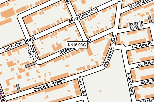 NN16 9QG map - OS OpenMap – Local (Ordnance Survey)