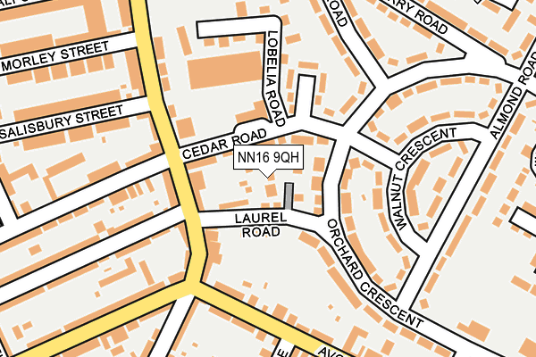 NN16 9QH map - OS OpenMap – Local (Ordnance Survey)