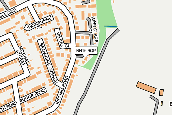 NN16 9QP map - OS OpenMap – Local (Ordnance Survey)