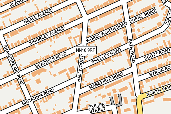 NN16 9RF map - OS OpenMap – Local (Ordnance Survey)