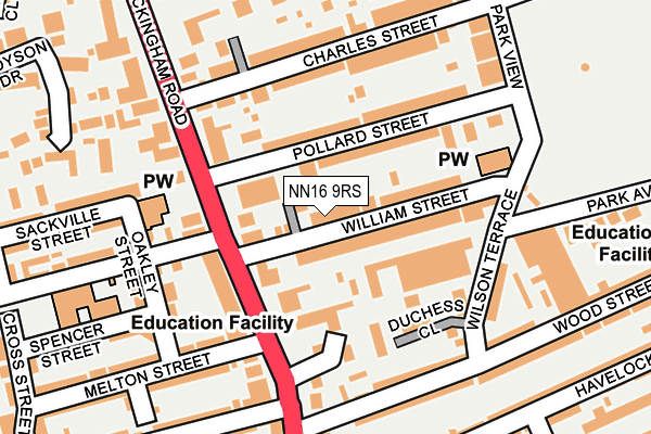 NN16 9RS map - OS OpenMap – Local (Ordnance Survey)