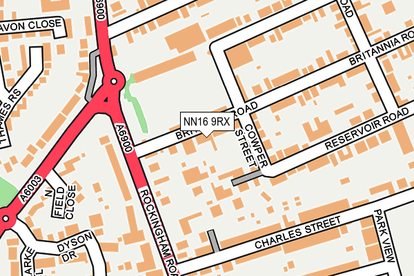 NN16 9RX map - OS OpenMap – Local (Ordnance Survey)