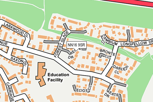 NN16 9SR map - OS OpenMap – Local (Ordnance Survey)