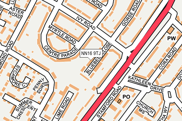 NN16 9TJ map - OS OpenMap – Local (Ordnance Survey)
