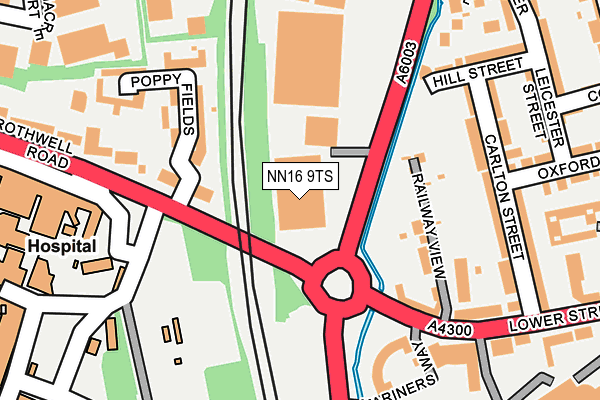 NN16 9TS map - OS OpenMap – Local (Ordnance Survey)