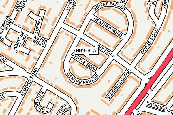 NN16 9TW map - OS OpenMap – Local (Ordnance Survey)