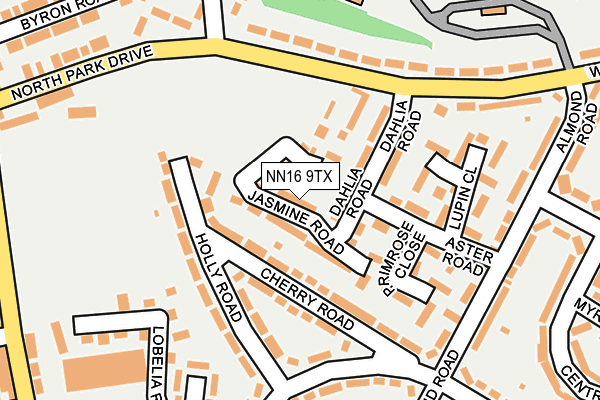 NN16 9TX map - OS OpenMap – Local (Ordnance Survey)