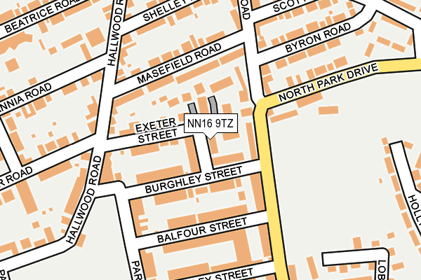 NN16 9TZ map - OS OpenMap – Local (Ordnance Survey)