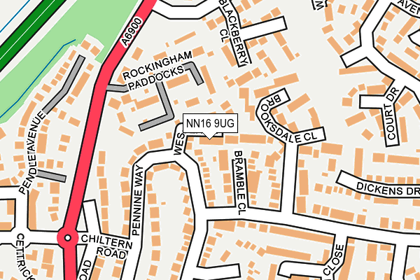 NN16 9UG map - OS OpenMap – Local (Ordnance Survey)