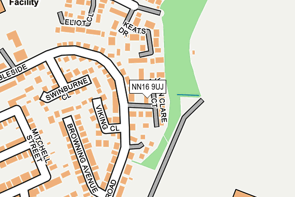 NN16 9UJ map - OS OpenMap – Local (Ordnance Survey)