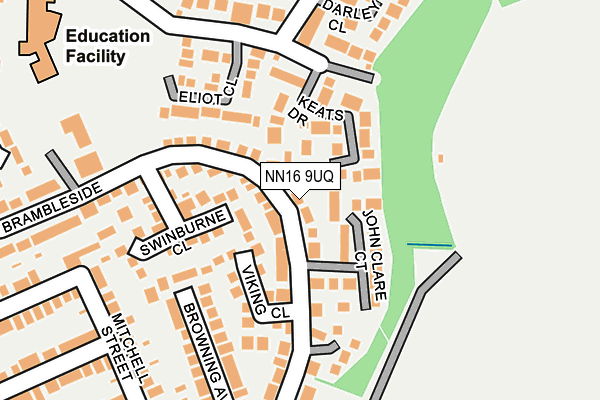 NN16 9UQ map - OS OpenMap – Local (Ordnance Survey)