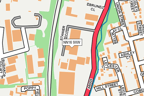 NN16 9XW map - OS OpenMap – Local (Ordnance Survey)